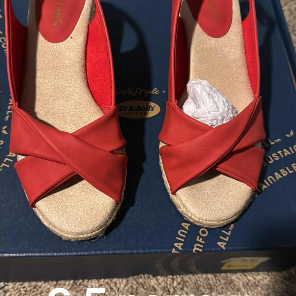 Dr. Scholl's Red Espadrille Sandals